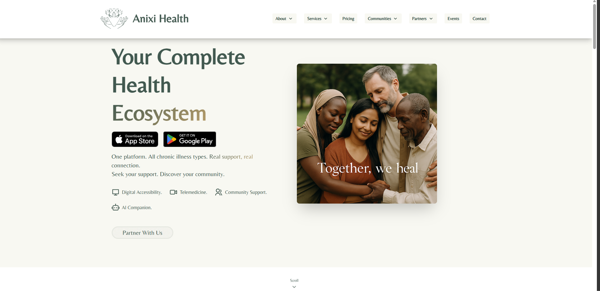 Anixi Health website